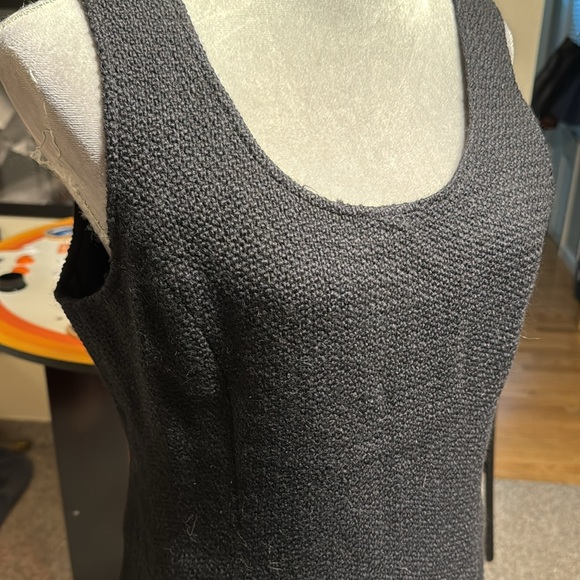 Yves Cossette Depeche Mode Wool Blend Textured Button Shift Dress size 8 - Picture 10 of 14